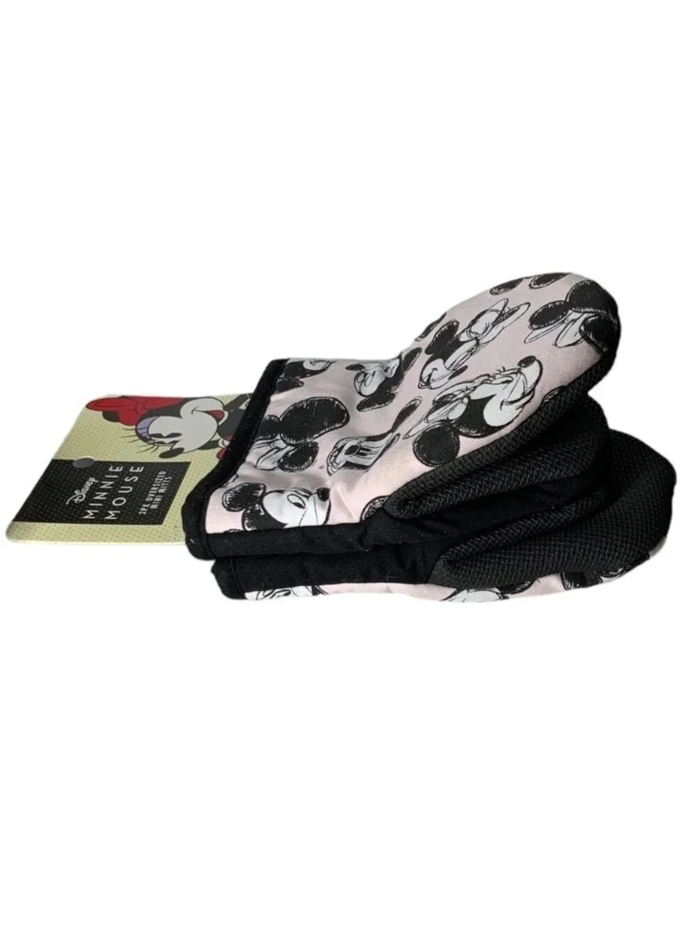 Disney Oven Mitts 2 Pack Mickey Minnie Mouse Oversized Mini Mitts Black Pink